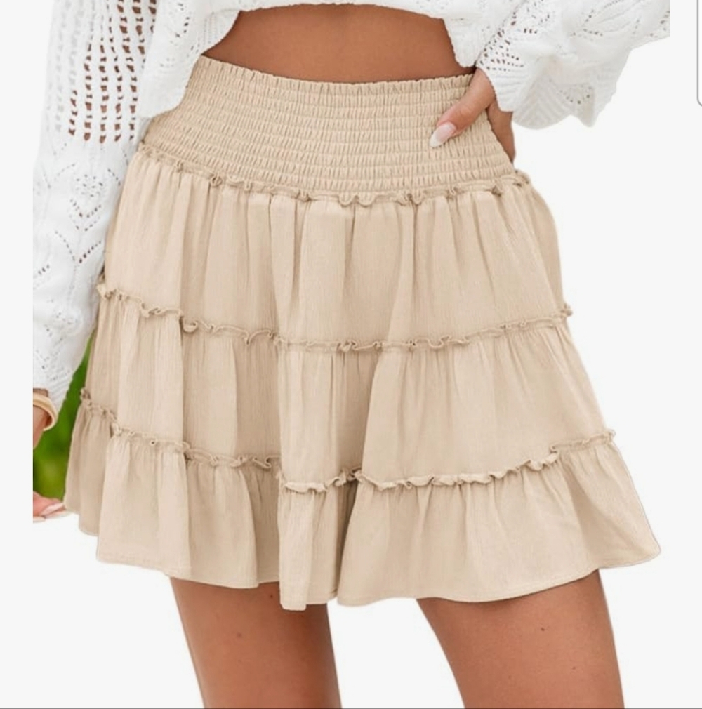 Ruffle Short Midi Skirt Size Meduim